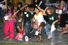 Kids enjoying 4-H Easter games